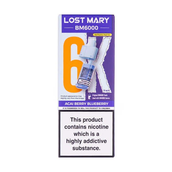 Lost Mary Acai Berry Blueberry BM6000 Prefilled Pod + Refill