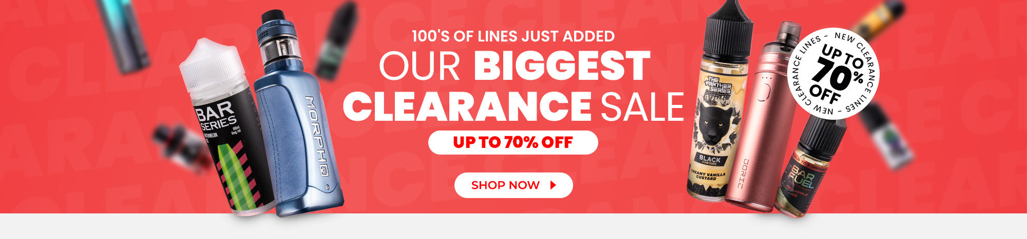 New Lines Added - Up to 70% off Clearance Sale
