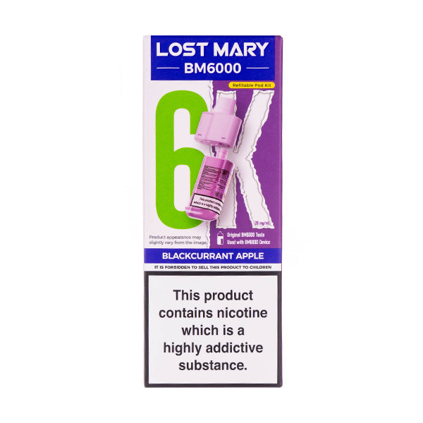 Lost Mary Blackcurrant Apple BM6000 Prefilled Pod + Refill | Vape Superstore Lost Mary Blackcurrant Apple BM6000 Prefilled Pod + Refill | Vape Superstore