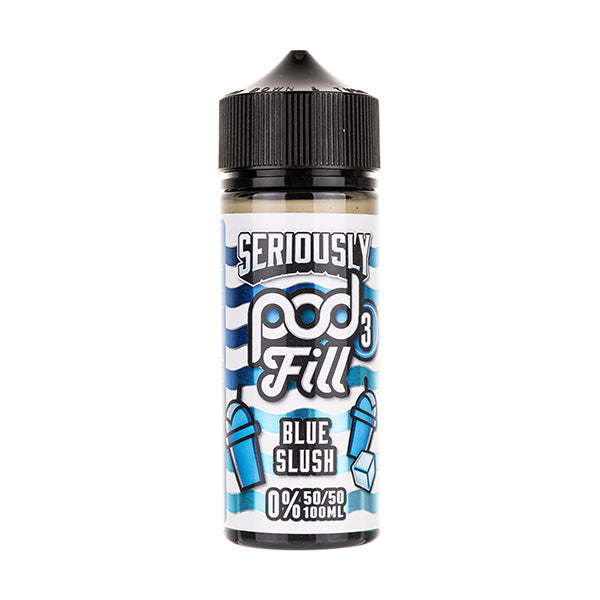 blue raspberry slushie vape juice Seriously Pod Fill 3 Blue Slush 100ml (50/50) Shortfill