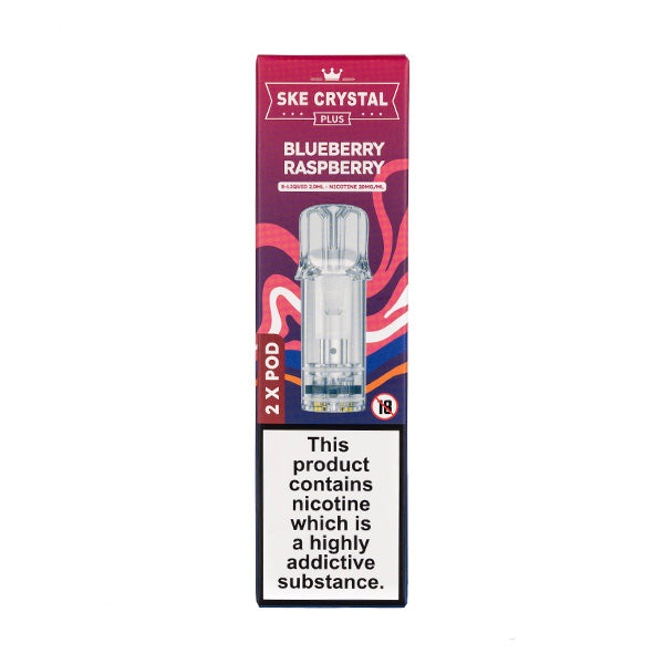 SKE Crystal Plus Blueberry Raspberry Prefilled Pods | Vape Superstore SKE Crystal Plus Blueberry Raspberry Prefilled Pods | Vape Superstore
