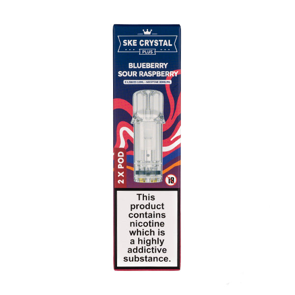 SKE Crystal Plus Blueberry Sour Raspberry Prefilled Pods | Vape Superstore SKE Crystal Plus Blueberry Sour Raspberry Prefilled Pods | Vape Superstore