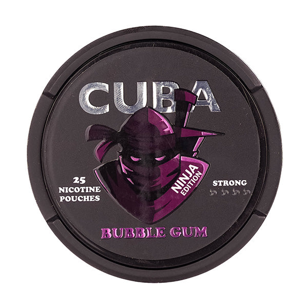 Bubblegum Cuba Ninja Nicotine Pouches Tobacco Free Nicotine