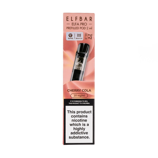 Elf Bar Cherry Cola Elfa Pro Prefilled Pods - Any 5 for 25 Elf Bar Cherry Cola Elfa Pro Prefilled Pods - Any 5 for 25