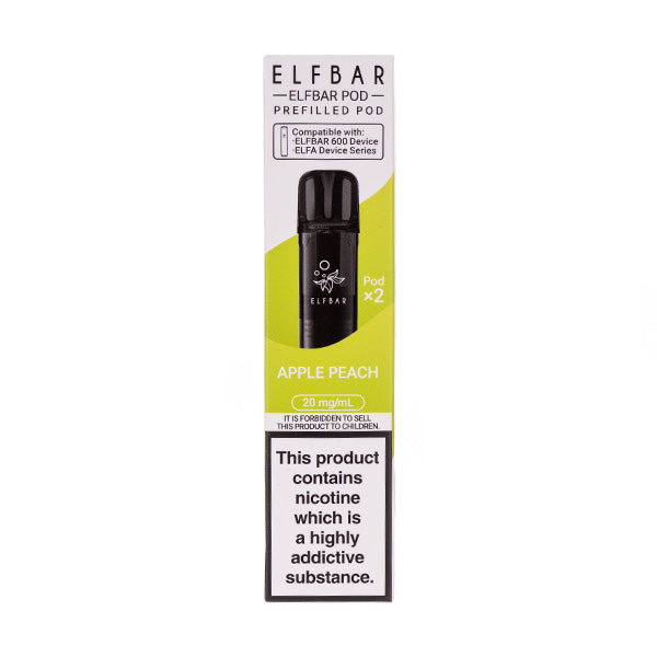 Elf Bar 600 Apple Peach Prefilled Pods - 7 Days A Week Delivery! Elf Bar 600 Apple Peach Prefilled Pods - 7 Days A Week Delivery!