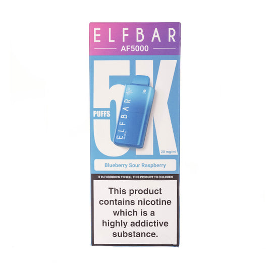 Elf Bar AF5000 Disposable Vape in blueberry sour raspberry
