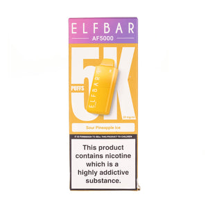Elf Bar AF5000 Disposable Vape in sour pineapple ice