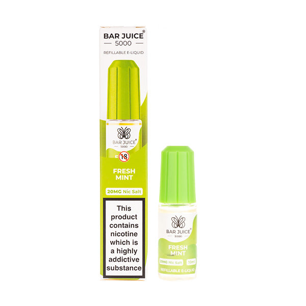 herbal mint vape juice Bar Juice 5000 Fresh Mint Nic Salt - Buy 4 for £10