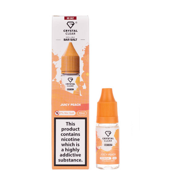 Juicy Peach Nic Salt E-Liquid by Crystal Clear | Vape Superstore Juicy Peach Nic Salt E-Liquid by Crystal Clear | Vape Superstore