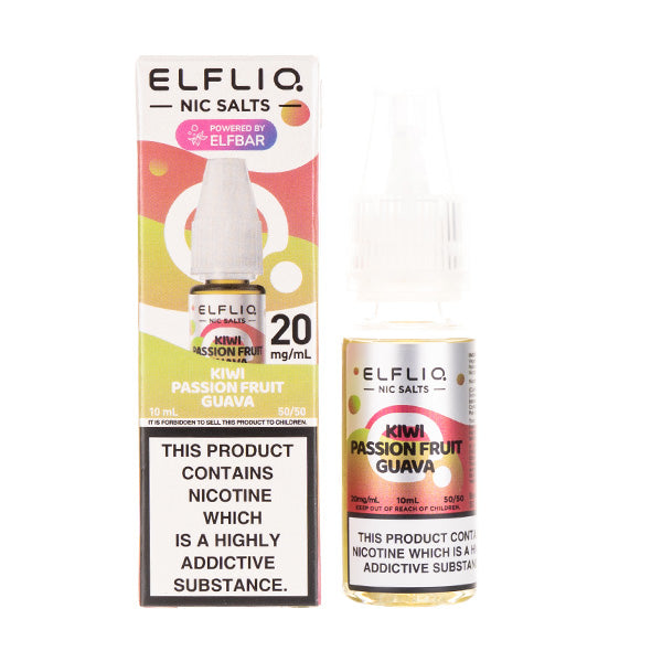 ELFLIQ Kiwi Passion Fruit Guava Nic Salt E-Liquid | 4 for 10 ELFLIQ Kiwi Passion Fruit Guava Nic Salt E-Liquid | 4 for 10