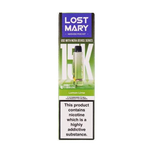 Lost Mary Nera 15k Lemon Lime Prefilled Pod + Refill | Vape Superstore Lost Mary Nera 15k Lemon Lime Prefilled Pod + Refill | Vape Superstore
