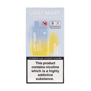 Lost Mary BM600S Disposable Vape in Banana Break flavour