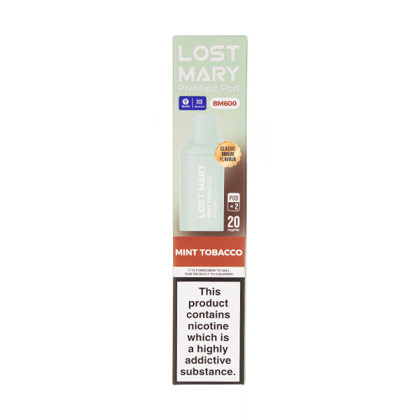 lost mary mint tobacco Lost Mary Os5000 No Nicotine Lost Mary Mint Tobacco BM600 Prefilled Pods