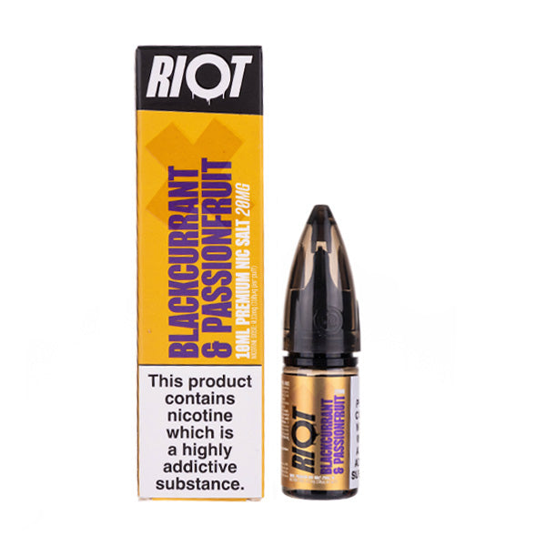 Riot Squad X Blackcurrant Passionfruit Nic Salt E-Liquid | 4 for 10! Riot Squad X Blackcurrant Passionfruit Nic Salt E-Liquid | 4 for 10!