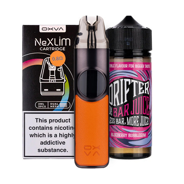 OXVA NeXlim Nicotine Free Bundle - Incl. Pack of Pods & 100ml Shortfill