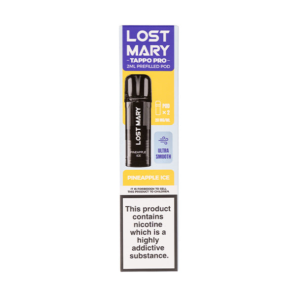 Lost Mary Tappo Pineapple Ice Prefilled Pods - Any 5 for 25 Lost Mary Tappo Pineapple Ice Prefilled Pods - Any 5 for 25