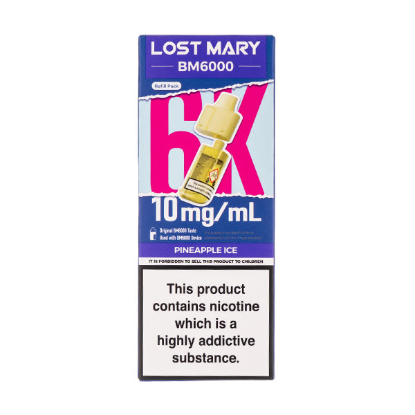 lost mary bm6000 pineapple ice refill Lost Mary Pineapple Ice BM6000 Prefilled Pod + Refill