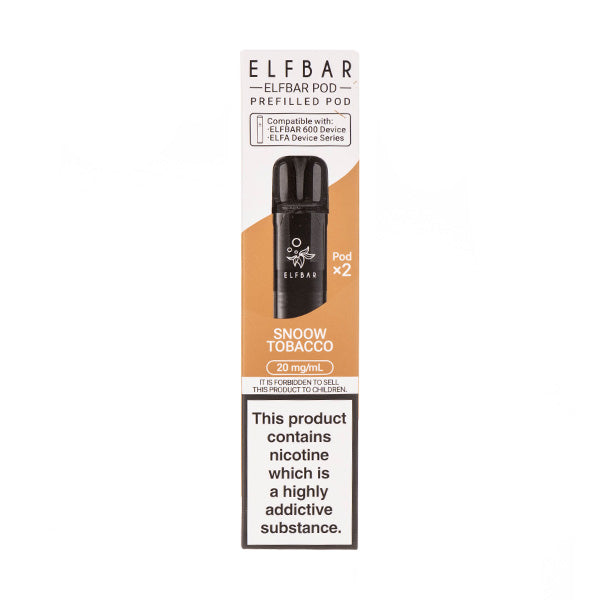 elf bar af5000 snoow tobacco Elf Bar Snoow Tobacco Prefilled Pods 20mg – 3 for £12