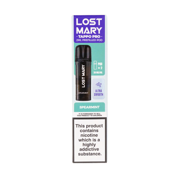 Lost Mary Tappo Spearmint Prefilled Pods - Any 5 for 25 Lost Mary Tappo Spearmint Prefilled Pods - Any 5 for 25