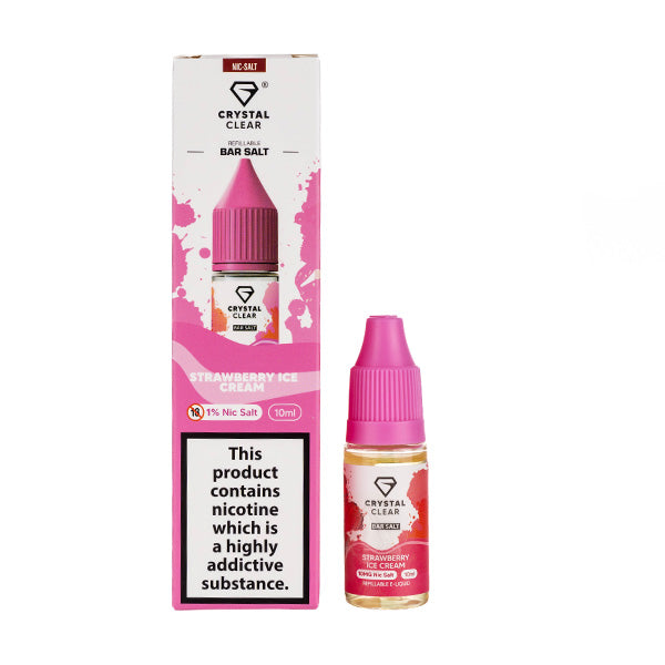 Crystal Clear Strawberry Ice Cream Nic Salt E-Liquid | Any 3 for 10 Crystal Clear Strawberry Ice Cream Nic Salt E-Liquid | Any 3 for 10