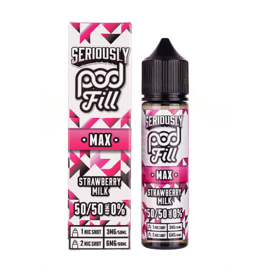 Strawberry Milk 50ml (50/50) Shortfill by Seriously Pod Fill Max