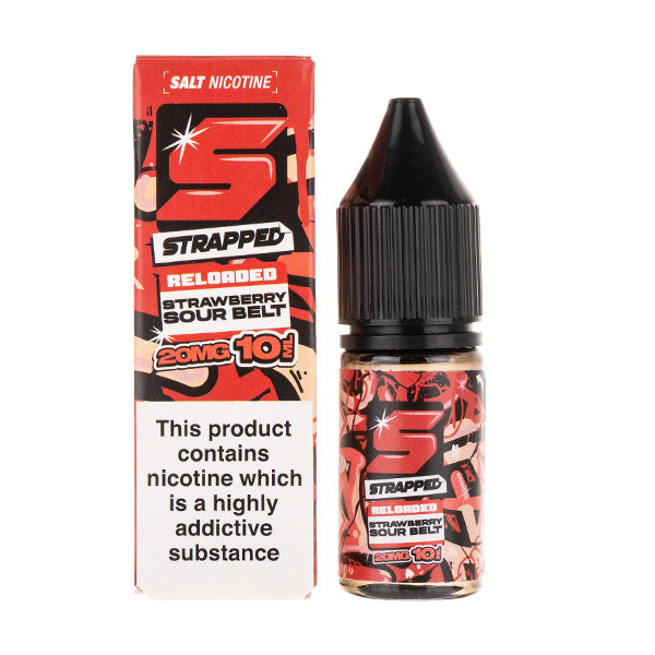 strapped vape juice Strapped Reloaded Strawberry Sour Belt Nic Salt