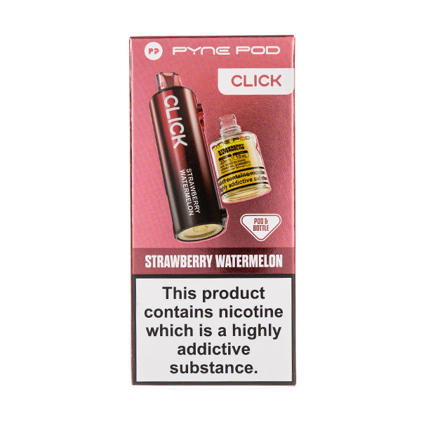 Pyne Pod Click 10000 Strawberry Watermelon Pod & Bottle | Vape Right! Pyne Pod Click 10000 Strawberry Watermelon Pod & Bottle | Vape Right!