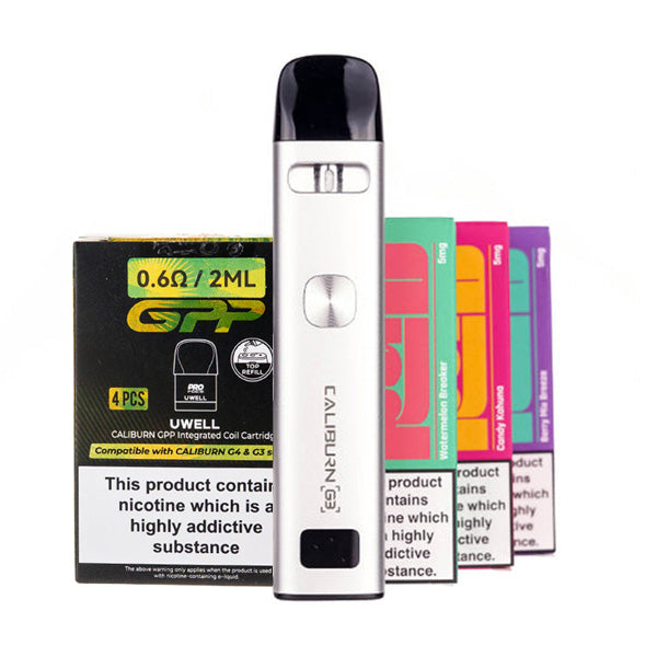 vape sucht bekämpfen Uwell Caliburn G3 Bundle Kit inc. Pods & Nic Salts