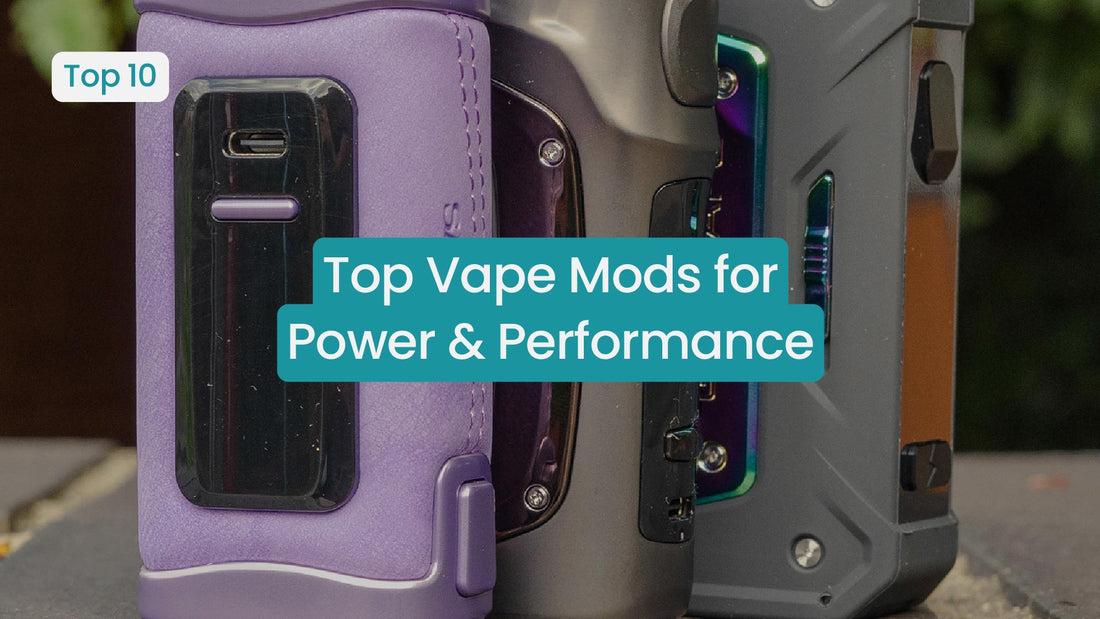 Top Vape Mods for Power & Performance displayed with three devices.