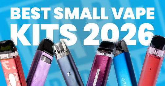 Image of various small vape kits with text "Best Small Vape Kits 2026.