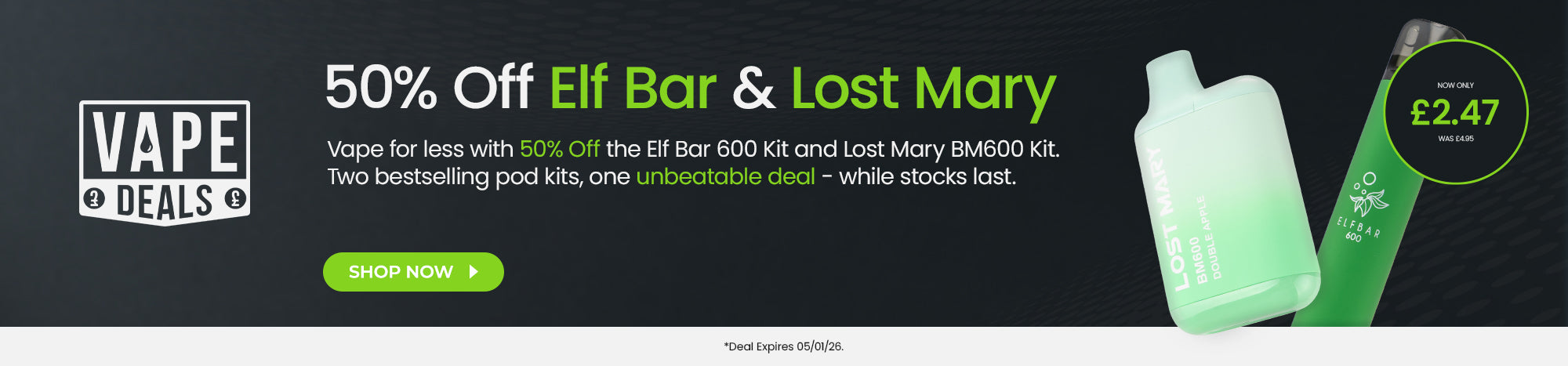 Shop the Elf Bar & Lost Mary Half Price Deal