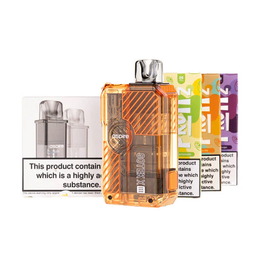 Aspire GoTek X3 Pod Kit Bundle in Orange
