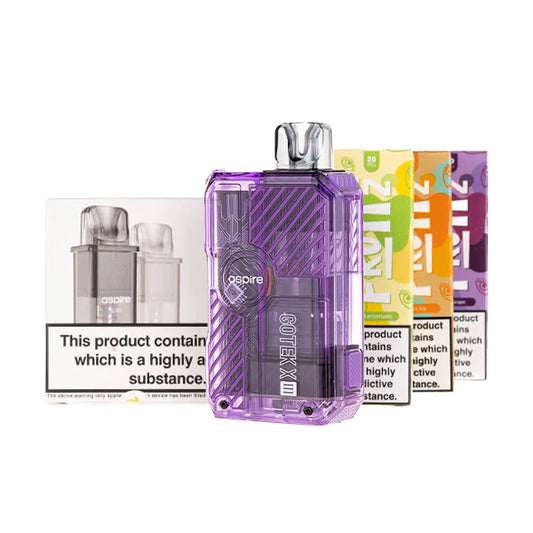Aspire GoTek X3 Pod Kit Bundle in Purple