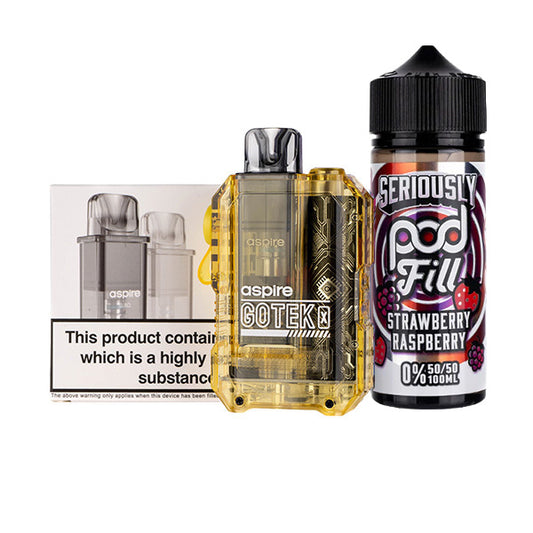 Aspire GoTek X Nicotine Free Bundle - Translucent Yellow