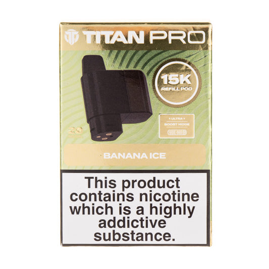 Banana Ice Pro 15K Prefilled Pod + Refill by Titan - Banana Ice