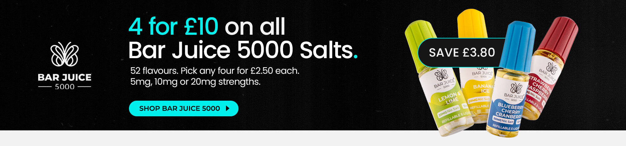 Bar Juice 5000 4 for £10 Nic Salts