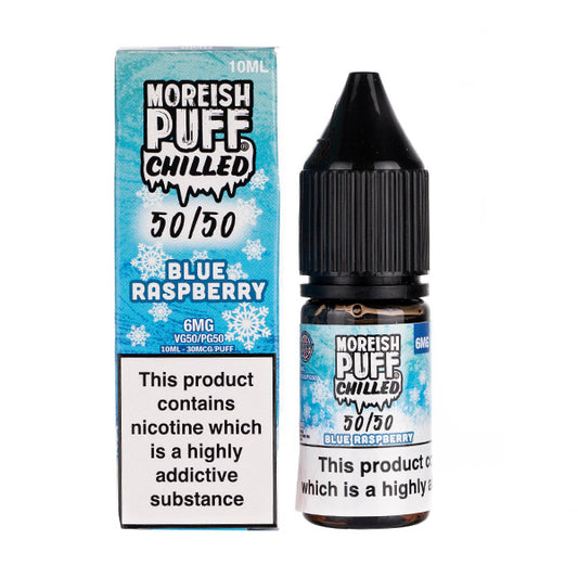 Blue Raspberry Chilled 50/50 E-Liquid by Moreish Puff