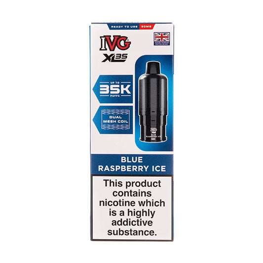 Blue Raspberry Ice XL35 Prefilled Pod + Refills by IVG