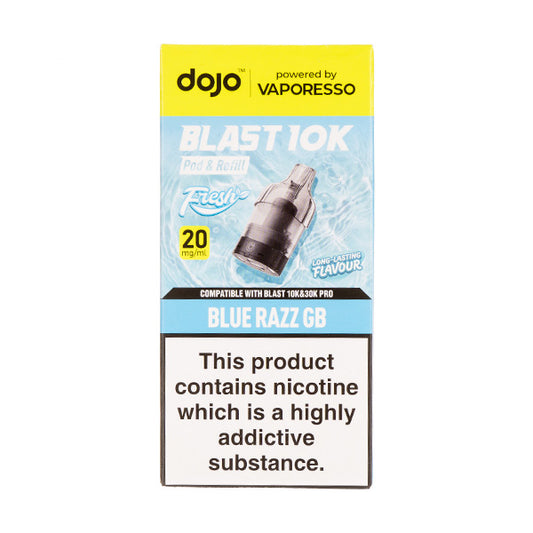 Blue Razz GB Dojo Blast 10K Prefilled Pod + Refill by Vaporesso