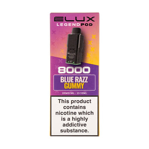 Blue Razz Gummy Legend 8000 Prefilled Pod + Refill by Elux