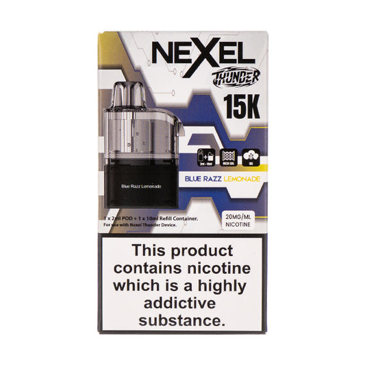 Blue Razz Lemonade Thunder 15k Prefilled Pod + Refill by Nexel