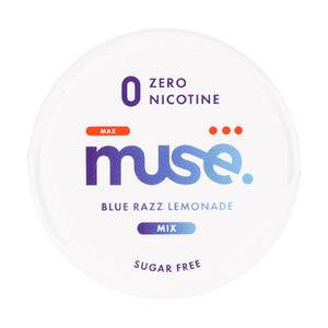 Blue Razz Lemonade Zero Nicotine Pouches by Muse