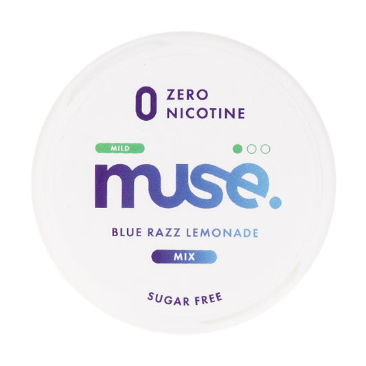 Blue Razz Lemonade Zero Nicotine Pouches by Muse
