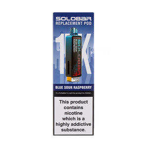 Blue Sour Raspberry Boost 15K Prefilled Pod + Refill by Solobar