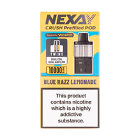 Blue Razz Lemonade Crush 10K Prefilled Pod + Refill by Nexay