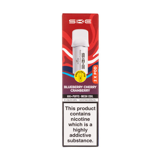 Blueberry Cherry Cranberry Crystal 600 Pro Prefilled Pods by SKE