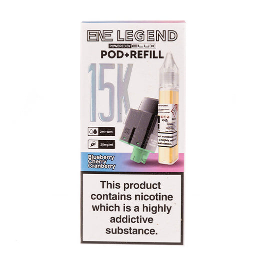 Blueberry Cranberry Cherry ENE Legend 15K Prefilled Pod + Refill by Elux