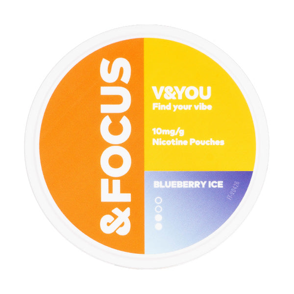 Blueberry Ice &Focus Nicotine Pouches by V&YOU