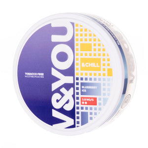 Blueberry Ice &Chill Nicotine Pouches by V&YOU