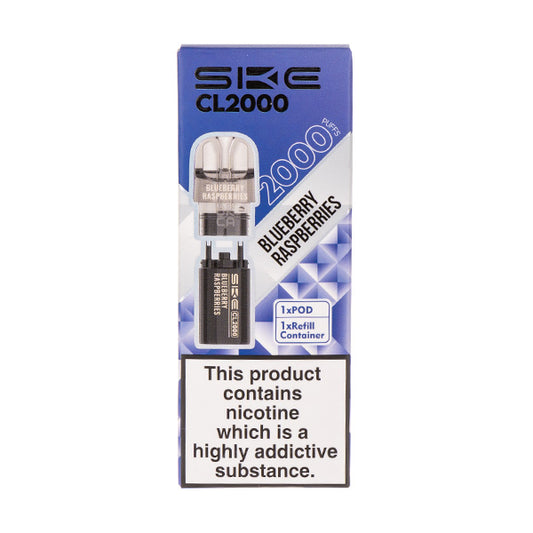 Blueberry Raspberries CL2000 Prefilled Pod + Refill by SKE
